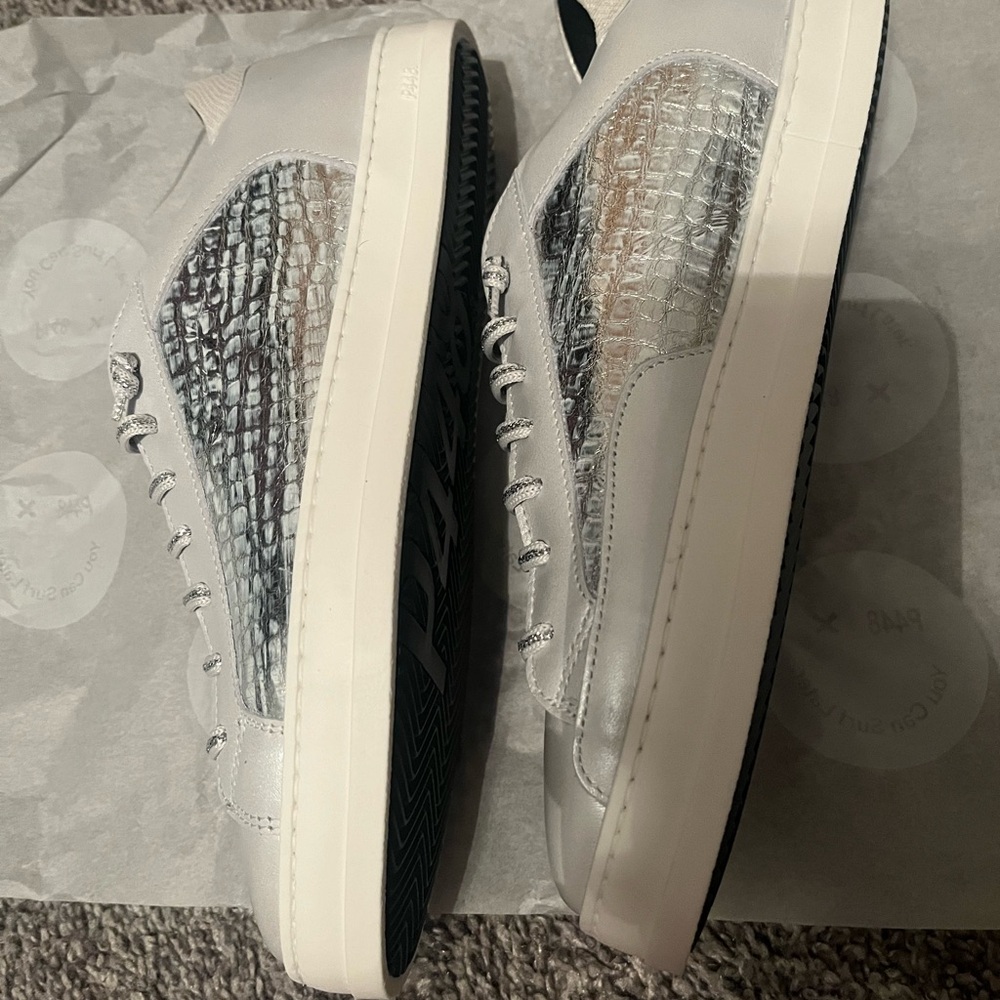 NWT P448 John Croc Embossed Sneaker (Women) Nebbia/Cra Size 39 - Picture 5 of 14